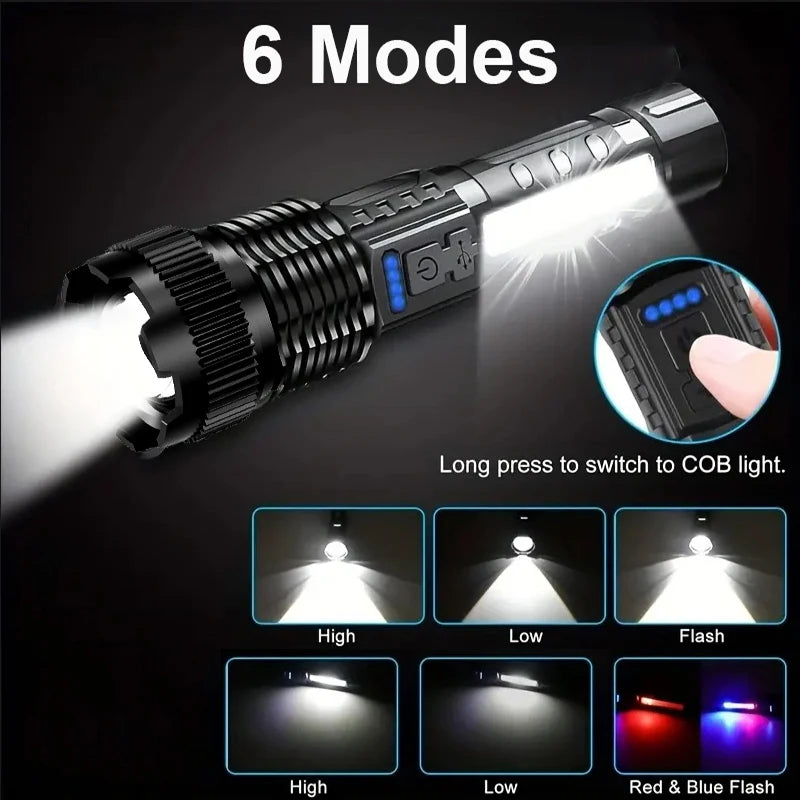 Lampe Torche LED Haute Puissance Rechargeable