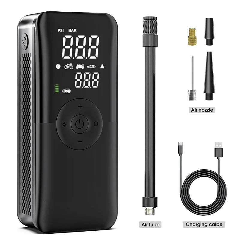 Gonfleur de Pneus Rechargeable Sans Fil – Compresseur Portable Digital